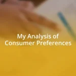 My Analysis of Consumer Preferences