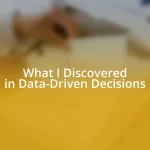 What I Discovered in Data-Driven Decisions