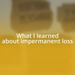 What I learned about impermanent loss